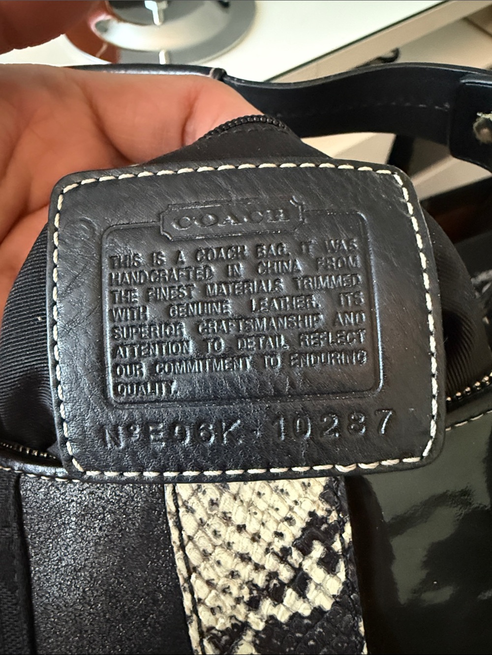 2006 Coach Hamptons Signature Python Mini Hobo - Picture 2 of 16